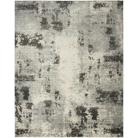 Cream Abstract Area Rug Photo 6