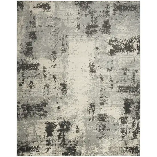 Cream Abstract Area Rug Photo 1