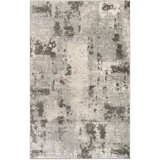 Cream Abstract Area Rug Photo 1