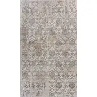 Photo of Cream Abstract Distressed Area Rug