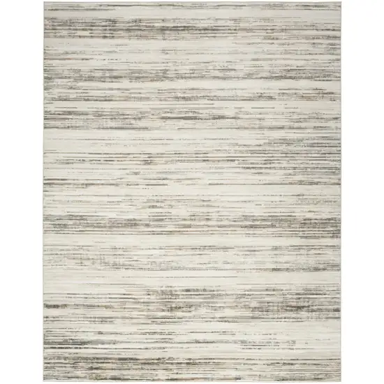 Cream Abstract Distressed Area Rug Photo 5