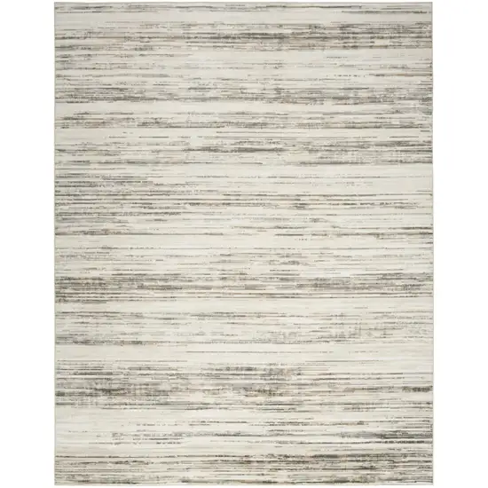 Cream Abstract Distressed Area Rug Photo 1