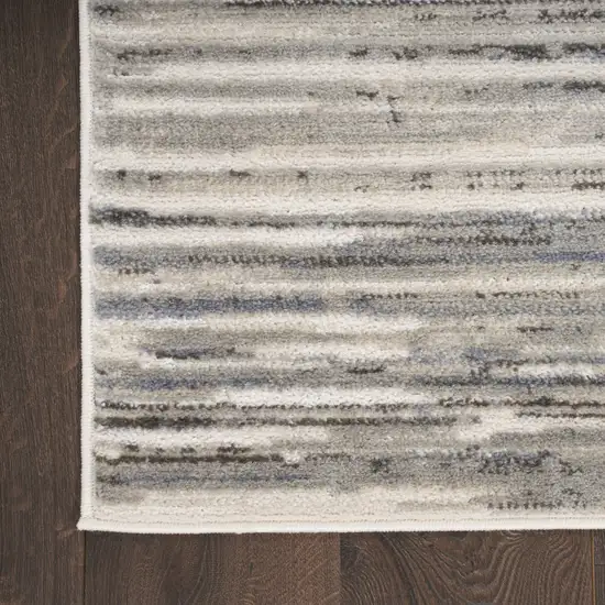 Cream Abstract Distressed Area Rug Photo 5