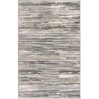 Photo of Cream Abstract Distressed Area Rug