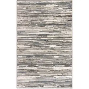 Photo of Cream Abstract Distressed Area Rug