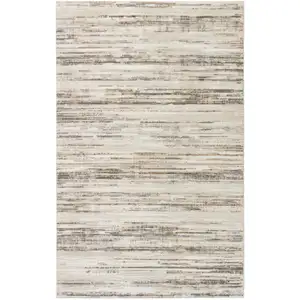 Photo of Cream Abstract Distressed Area Rug