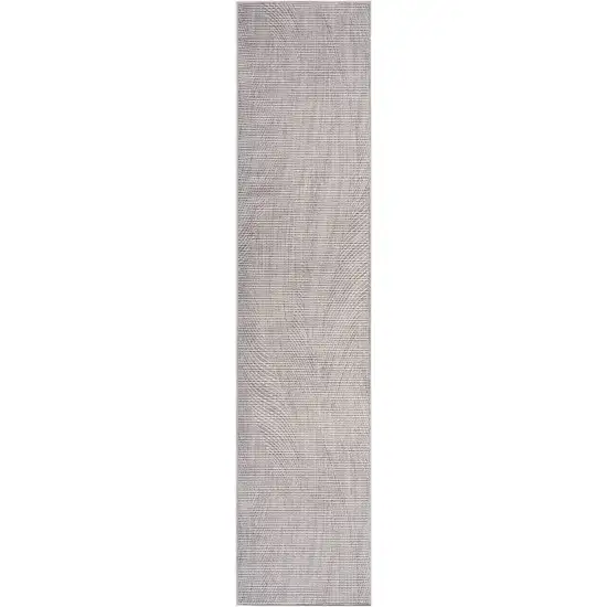 Cream Abstract Power Loom Washable Non Skid Runner Rug Photo 1