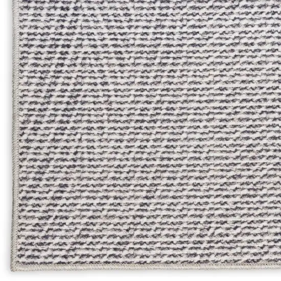 Cream Abstract Power Loom Washable Non Skid Runner Rug Photo 3