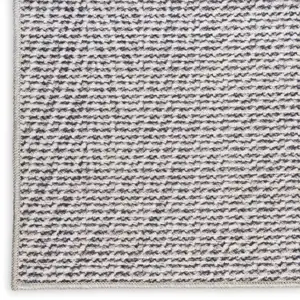 Photo of Cream Abstract Power Loom Washable Non Skid Runner Rug