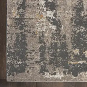 Photo of Cream Black and Gray Abstract Area Rug