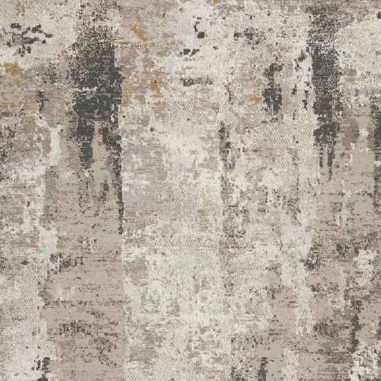 Cream Black and Gray Abstract Area Rug Photo 7