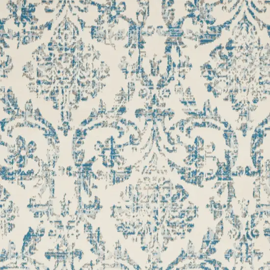 Cream Damask Power Loom Area Rug Photo 3