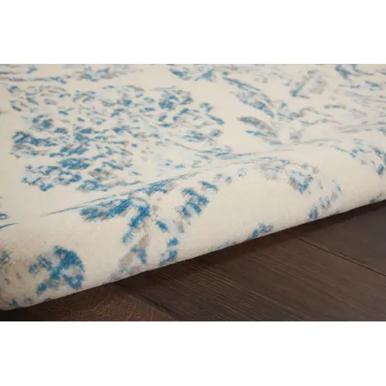 Cream Damask Power Loom Area Rug Photo 4