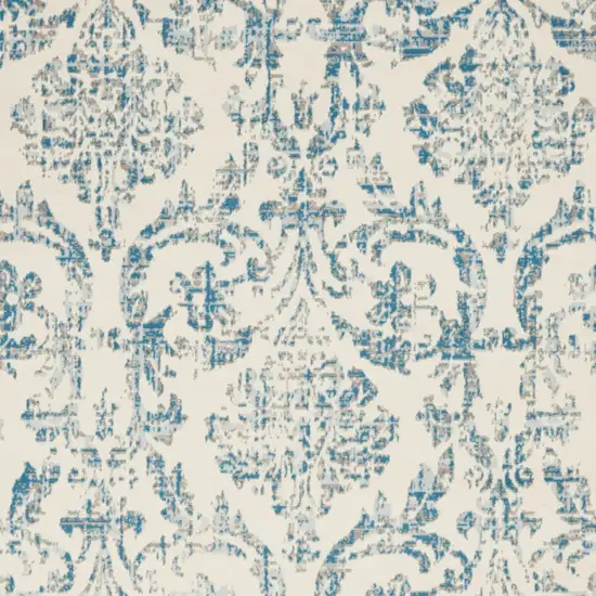 Cream Damask Power Loom Area Rug Photo 3