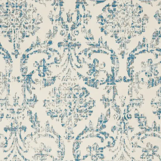 Cream Damask Power Loom Area Rug Photo 3