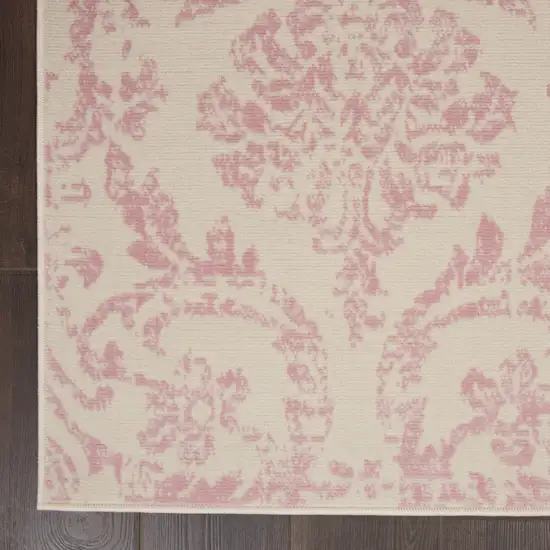 Cream Damask Power Loom Area Rug Photo 3