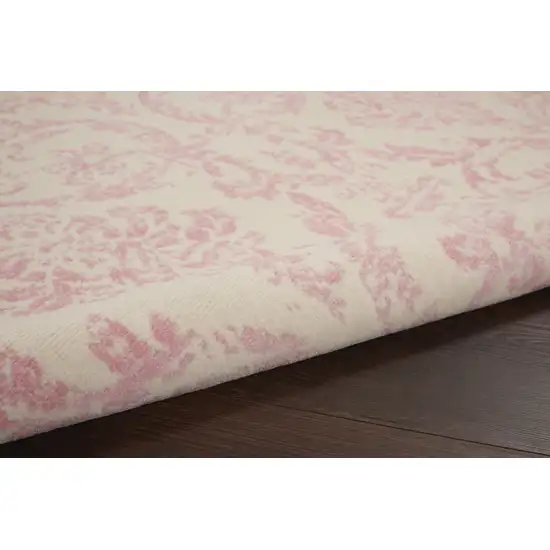 Cream Damask Power Loom Area Rug Photo 5