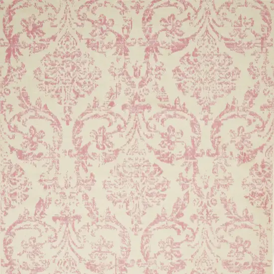 Cream Damask Power Loom Area Rug Photo 3