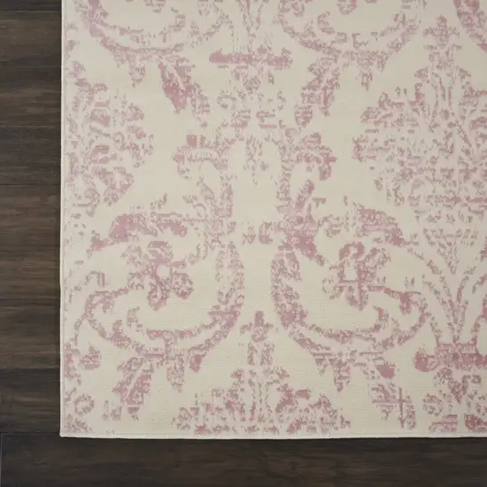 Cream Damask Power Loom Area Rug Photo 3