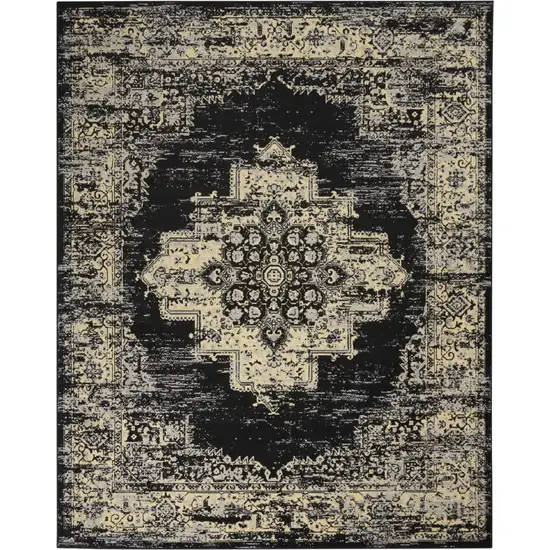 Cream Damask Power Loom Area Rug Photo 1