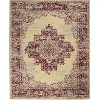 Photo of Cream Damask Power Loom Area Rug