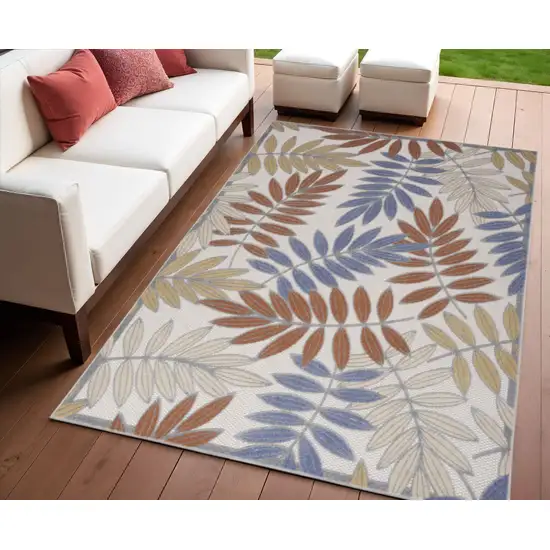 Cream Floral Power Loom Area Rug Photo 1