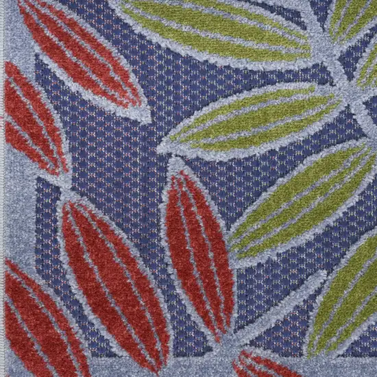 Orange Green and Blue Indoor Outdoor Area Rug Photo 6