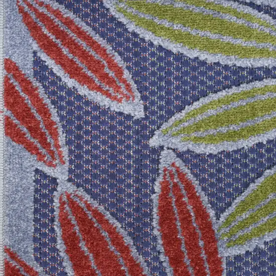 Orange Green and Blue Indoor Outdoor Area Rug Photo 5