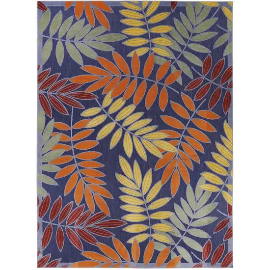 Orange Green and Blue Indoor Outdoor Area Rug Photo 2