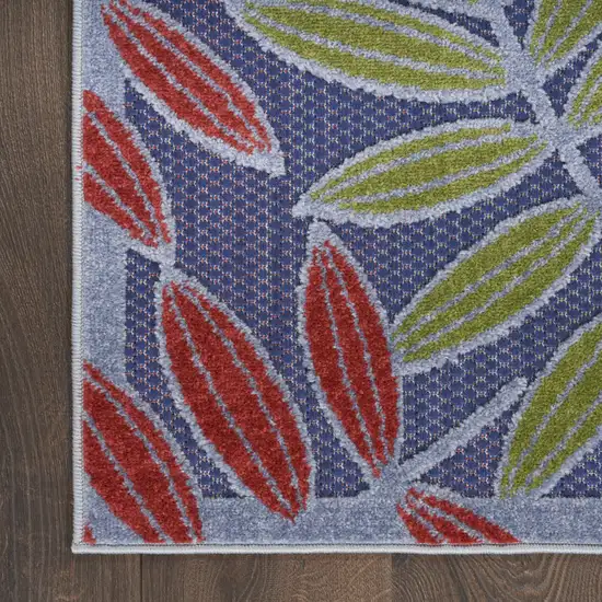 Orange Green and Blue Indoor Outdoor Area Rug Photo 8