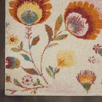 Photo of Cream Floral Power Loom Area Rug