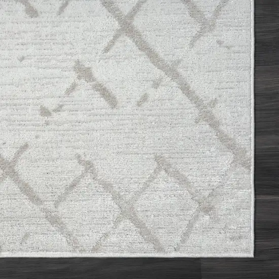 Cream Geometric Area Rug Photo 8