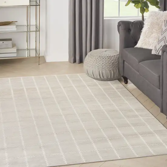 Cream Geometric Area Rug Photo 6