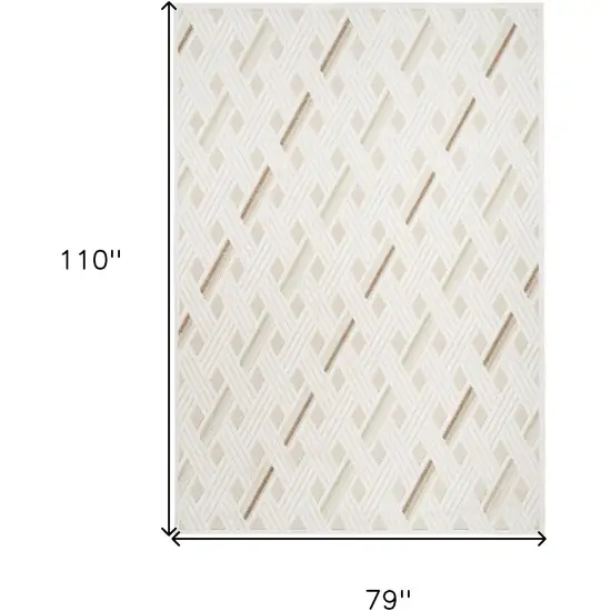 Cream Geometric Area Rug Photo 3