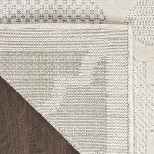 Photo of Cream Geometric Flatweave Area Rug