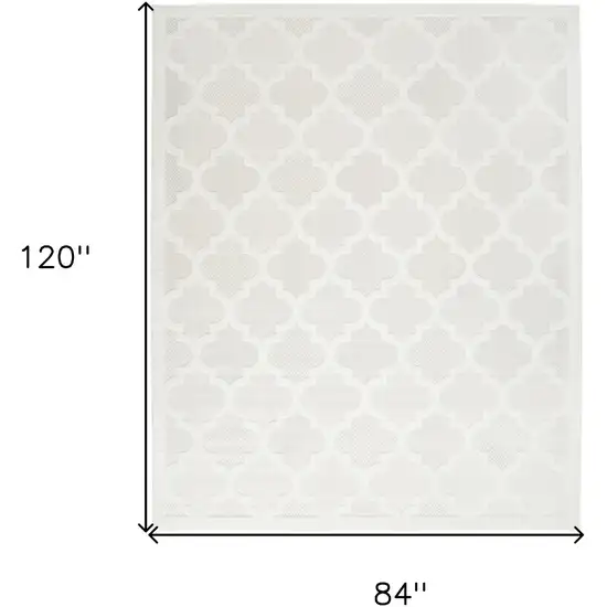 Cream Geometric Flatweave Area Rug Photo 6