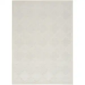 Photo of Cream Geometric Flatweave Area Rug