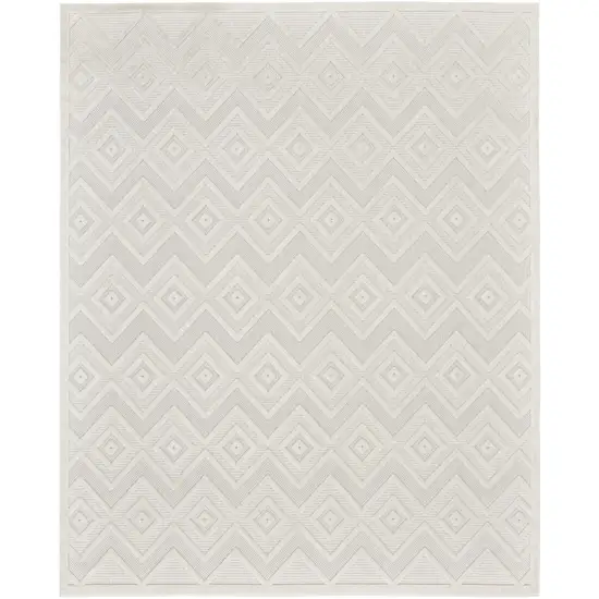 Cream Geometric Flatweave Area Rug Photo 1