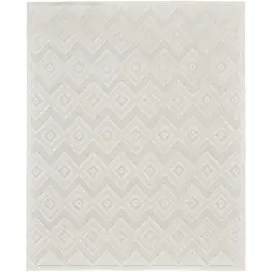 Photo of Cream Geometric Flatweave Area Rug