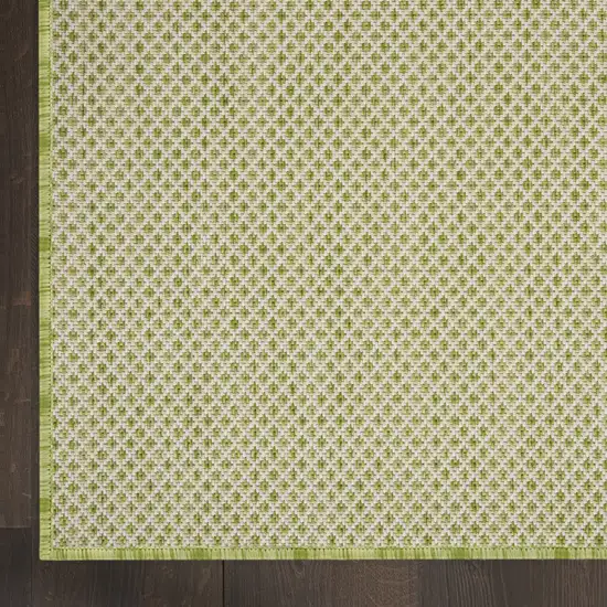 Green and Ivory Indoor Outdoor Area Rug Photo 9