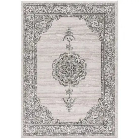 Cream Oriental Area Rug Photo 4