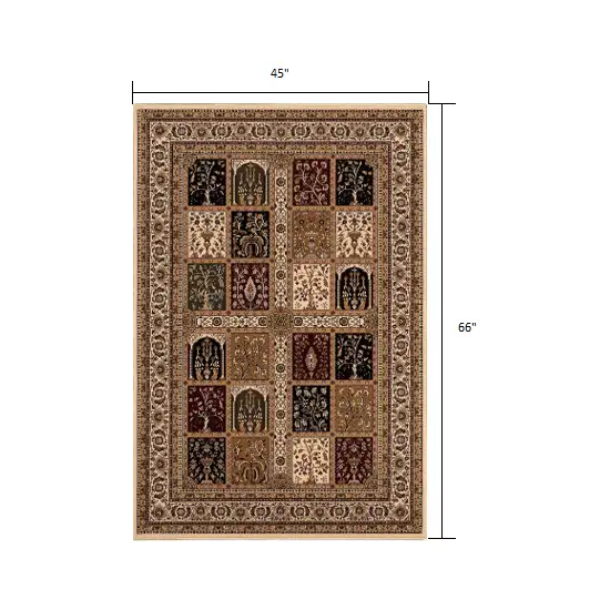 Cream Oriental Area Rug Photo 2