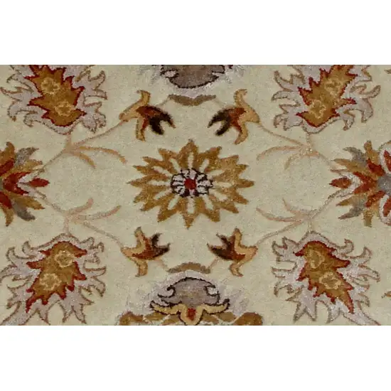 Cream Oriental Hand Tufted Non Skid Area Rug Photo 5