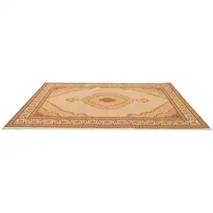 Photo of Cream Oriental Power Loom Stain Resistant Area Rug