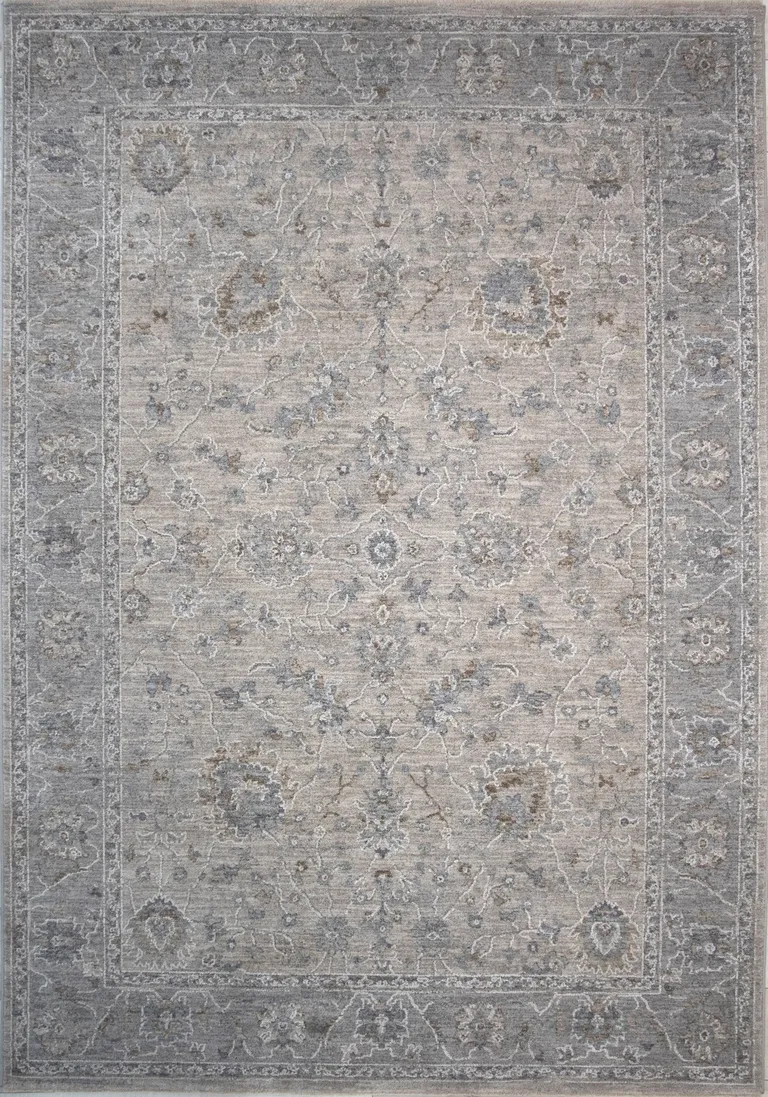 Cream Southwestern Power Loom Stain Resistant Area Rug Photo 1