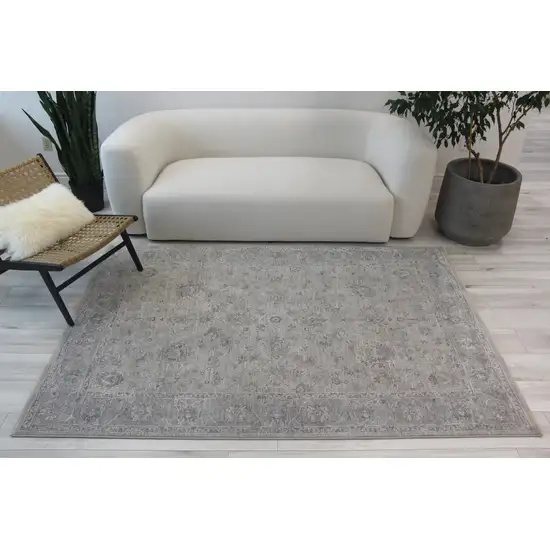 Cream Southwestern Power Loom Stain Resistant Area Rug Photo 4