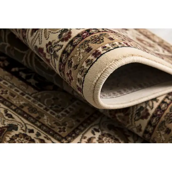 Cream Traditional Decorative Runner Rug Photo 6