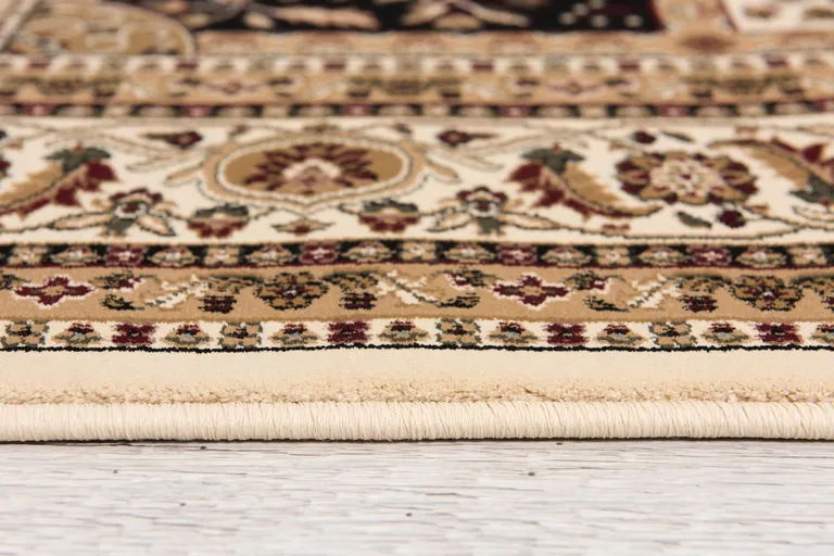 Cream Traditional Decorative Runner Rug Photo 4