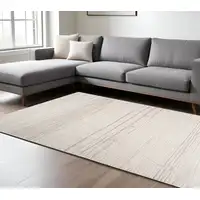 Photo of Cream and Beige Abstract Area Rug