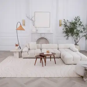 Photo of Cream and Beige Abstract Area Rug